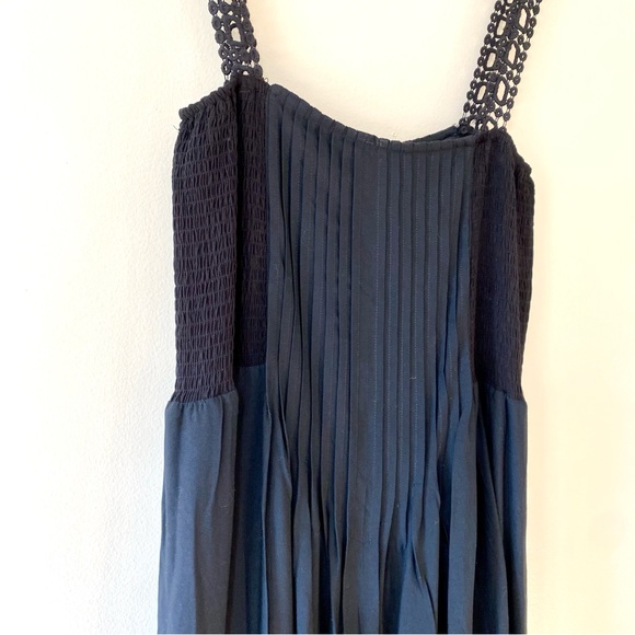 Parker June Embroidered Maxi Dress Black White Added Straps Medium - Picture 6 of 11